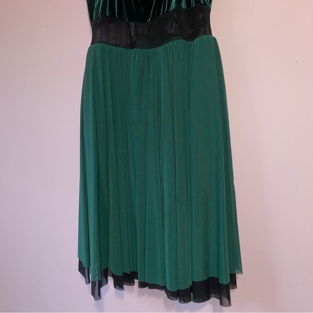 Weissman Dance Costume Velvet Leotard Dress Women M Mesh Skirt Performance Arts - Picture 7 of 8